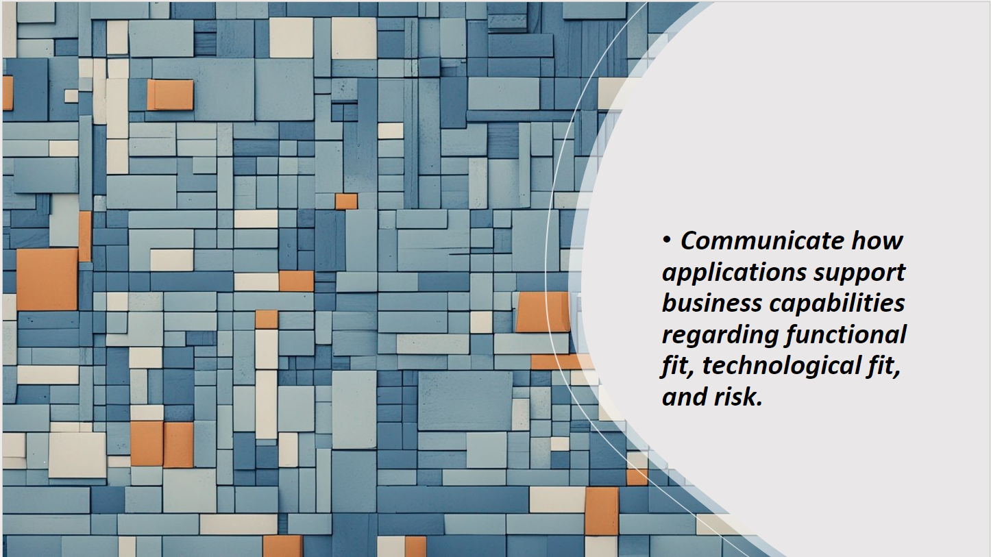 Communicate how applications support business capabilities